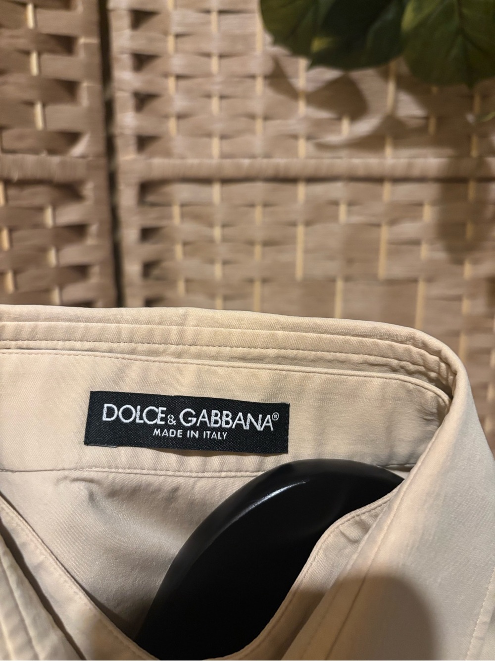 Vintage Dolce & Gabbana Cream Short-Sleeve Button-Down Shirt - Picture 6 of 7